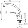 Смеситель для кухни GRANULA ST-03, Графит 03-ST GPAFIT